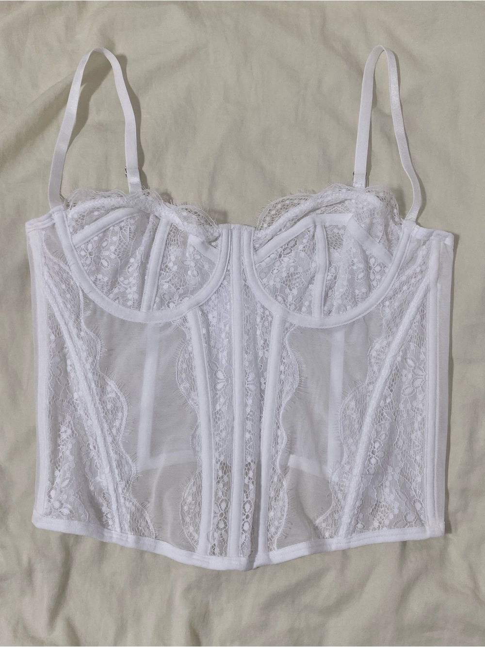 White Lace Bustier Corset